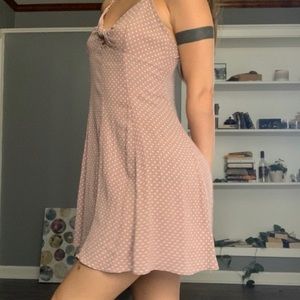 Pink and white polka dress